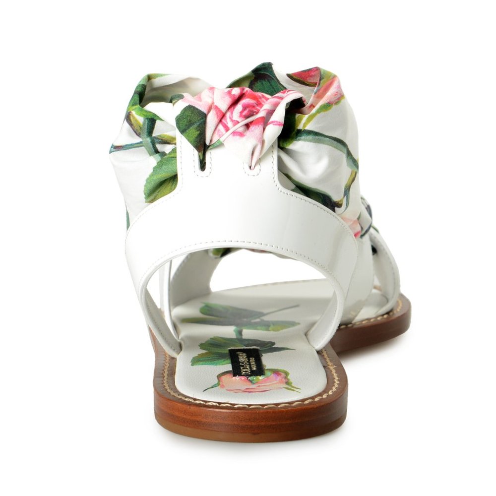 Dolce & Gabbana Women's Floral Print Ankle Wrap Sandals Shoes US 7 IT 37 - Picture 3 of 7